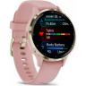 Часы GARMIN VENU 3S SOFT GOLD STAINLESS STEEL BEZEL WITH DUST ROSE CASE AND SILICONE BAND 010-02785-03